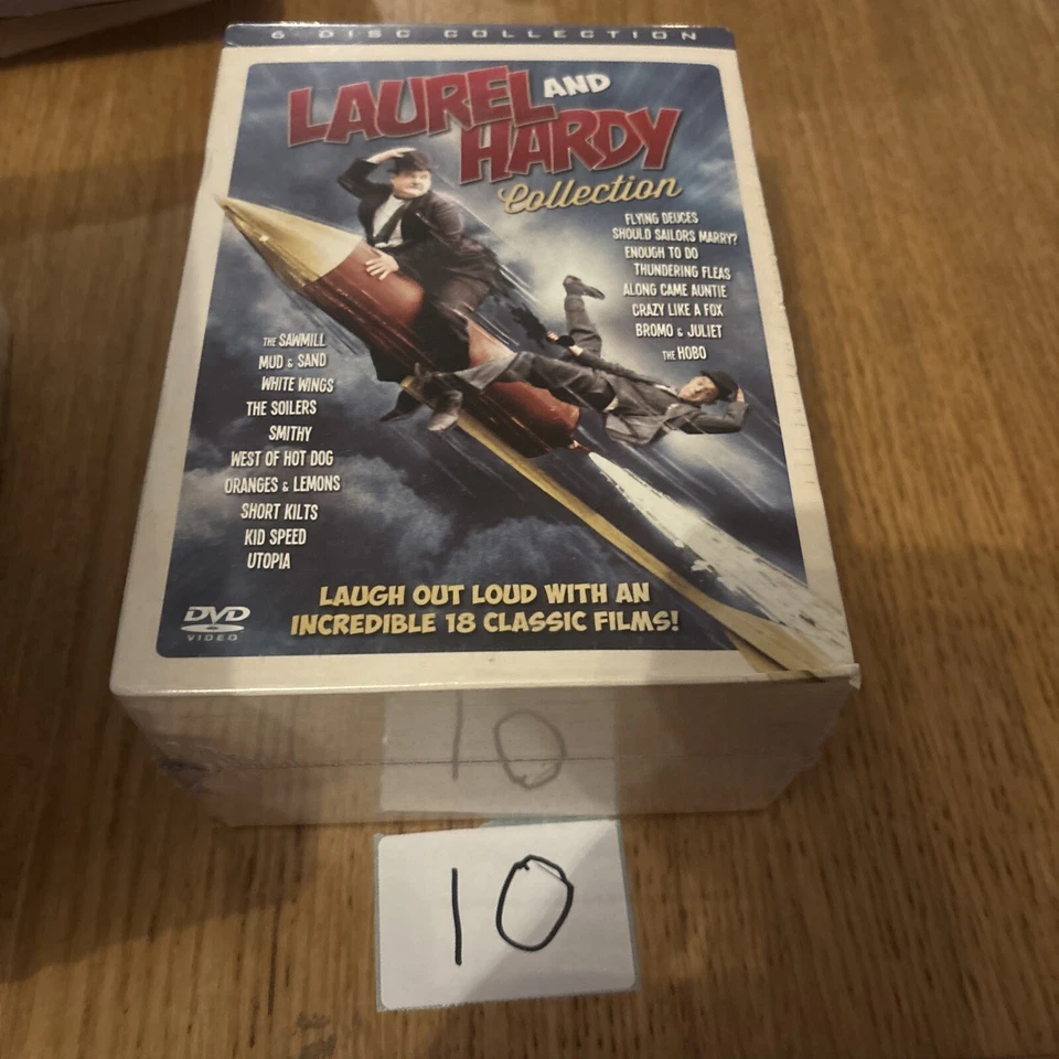 Laurel and Hardy DVD Collection 6 Disc Bundle 18 Films Classic Comedy.