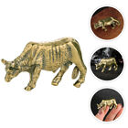 Home Decorative Bull Gold Animal Figurines Brass Cow Ornament Accessories
