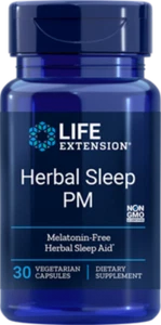 TWO PACK SALE Life Extension Herbal Sleep PM NO melatonin 30 caps TAKE OFF $5 - Picture 1 of 2