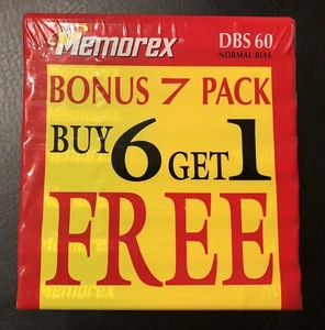 Memorex DBS Normal Bias 60 Min Audiokassetten - 7er Pack - Neu - Bild 1 von 4