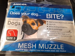 Mesh Dog Muzzle - Black.         Allows Panting, Drinking & Treat Training. . - Picture 1 of 1
