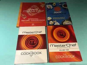 2 x MasterChef Australia + 2 x Junior cookbooks DAMAGED READ DESCRIPTION - Picture 1 of 12