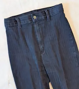 No Boundaries VTG 90s Women's Black Goth Striped Tapered Denim Tim Burton USA 9 - Picture 1 of 10