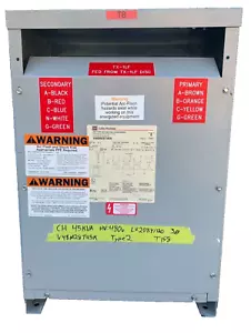45 KVA Westinghouse V48M28T45K Transformer Pri 480V Sec 208/120V Indoor 3 Phase - Picture 1 of 7