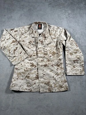 USMC Camo Shirt Coat Shacket Small Reg Marpat Digital Desert Marines Canvas - Image 1 of 4