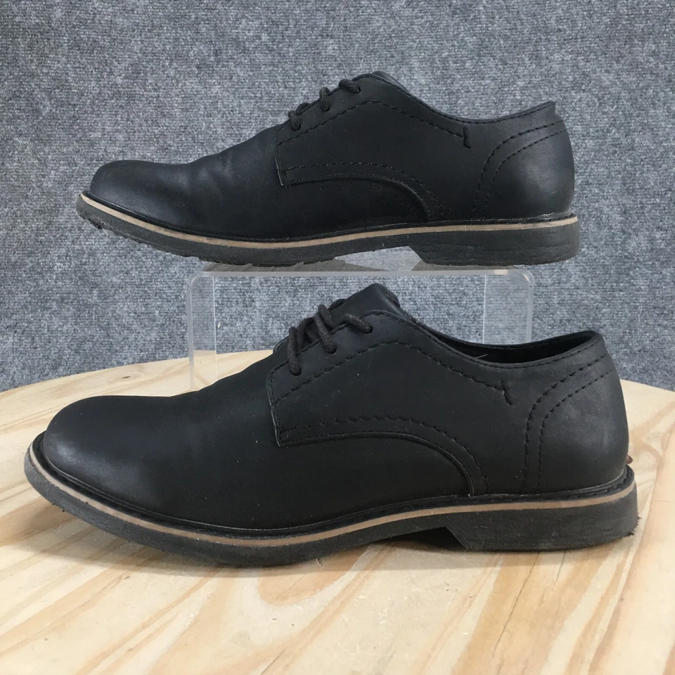Zapatos de vestir Dexter para hombre 7 Oxford negros imitación cuero con cordones parte superior baja punta redonda Foto 1 de 4