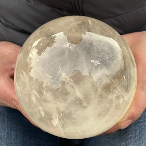 7.59LB TOP! Natural Rainbow clear Quartz ball carved Crystal Sphere Healing - Picture 1 of 10