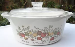 Antike Pyroflam PV5 runde Auflaufform mit Vintage Glasdeckel 4L 18CM DURCHMESSER. - Bild 1 von 8