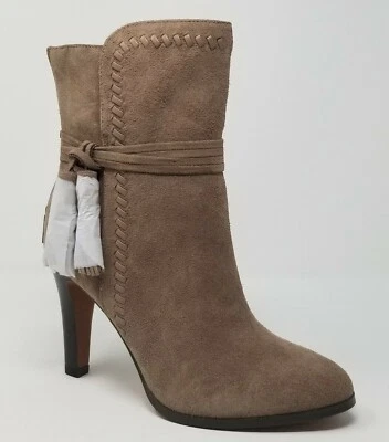 Coach Jessie Light Gray Suede Pointed-Toe Booties Size 7.5 Style A01545 - Image 1 of 4