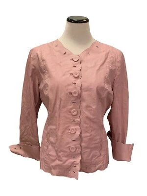 Chaqueta Blazer Pamela McCoy Chaqueta Cuero Rosa Mujer Talla Grande Foto 1 de 4