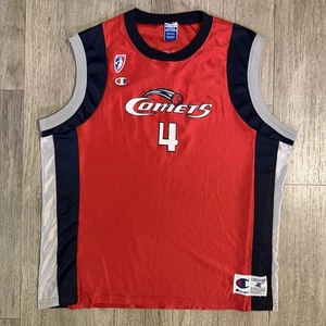 Vintage 90s #4 Wanda Guyton Houston Comets WNBA Jersey Size XL Rare Red - Picture 1 of 12