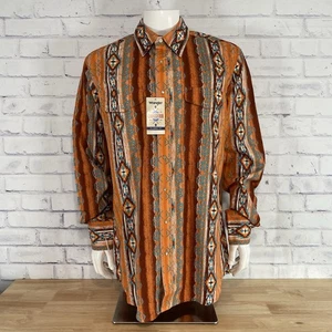 Wrangler Shirt Men's XLT Tall Long Sleeve Pearl Snap Western Aztec Checotah NWT - Picture 1 of 11