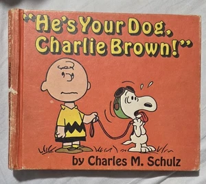 Vintage Peanuts He's Your Dog Charlie Brown Charles M Schultz Book.First Edition - Bild 1 von 10
