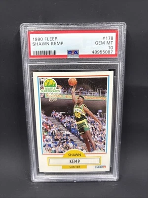 1990-91 Fleer - Shawn Kemp #178 PSA GEM MT 10 - Image 1 of 2