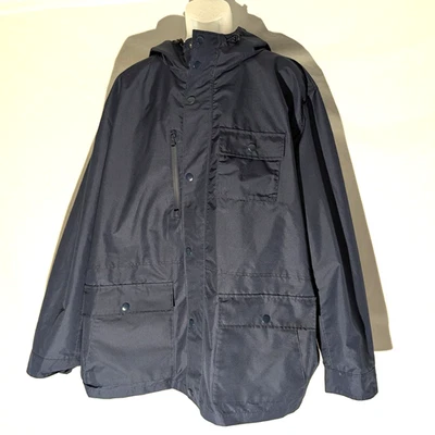 Chaqueta de lluvia con capucha GAP Parka, talla 3XL, azul, cremallera completa de 2 vías, 7 bolsillos, capucha Foto 1 de 4