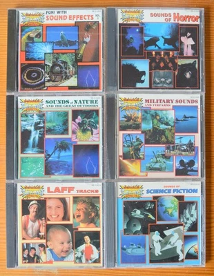 6 GERÄUSCHE CDs Sound Effects: Horror Science Fiction Military Fahrzeuge Lachen - Bild 1 von 4