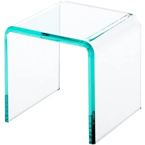 Plymor Clear Acrylic "Green Glass Beveled Edge" Display Riser, 4" x 4" x 4" - Picture 1 of 1