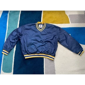 Vintage Eastbay 2XL Pullover Windbreaker Blue with Gold Trim 90's Y2K - Picture 1 of 9