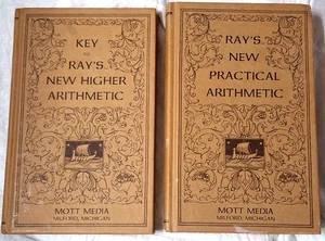 "Ray's New Arithmetic" Series Book Lot Of 2 Hardcovers,  Mott Media, 1985 - Picture 1 of 2