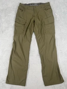 Pantalones cargo Duluth para hombre 38X34 Flex Dry On The Fly verdes ligeros calce relajado - Imagen 1 de 9