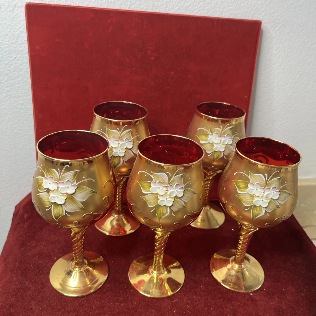 Murano Wine Glasses In Italian Art Glass | eBay