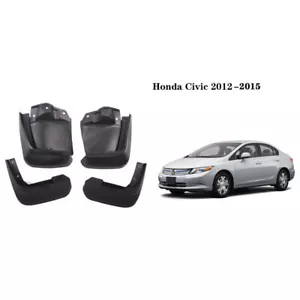4pcs Heavy Duty Molded Splash Mud Flaps Guards Fenders For Honda Civic 2012-2015 - Picture 1 of 6