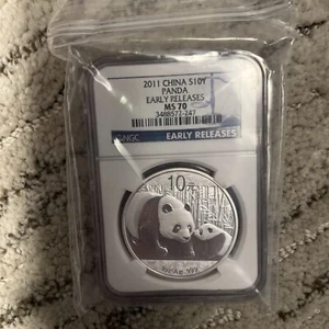 2011 1oz Silver Panda MS70 NGC Graded Early Releases - Picture 1 of 1