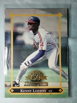 1998 Leaf #150 Kenny Lofton - Cleveland Indians - Leaf Gold Rookie Reprint - Bx2 - Image 1 of 2