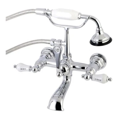 Kingston Brass AE54T Aqua Vintage Wall Mounted Clawfoot Tub - Chrome - Image 1 of 4