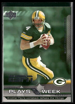 Brett Favre 2005 Upper Deck ESPN #PW-11 Plays of the Week - Image 1 of 2