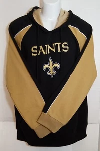New Orleans Saints Black Long Sleeve Hoodie Men's XL - Picture 1 of 4