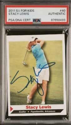 STACY LEWIS ROOKIE AUTO RARE SPORTS ILLUSTRATED FOR KIDS SI 2011 LPGA USA PSA - Image 1 of 4