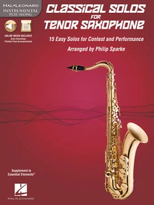 Classical Solos Tenor Sax Solos Easy Sheet Music Play-Along Book & Online Audio - Picture 1 of 1