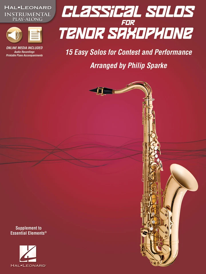 Classical Solos Tenor Sax Solos Easy Sheet Music Play-Along Book & Online Audio - Image 1 of 1