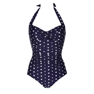 Arena Damen Active Dot Halterneck Badeanzug Gepolstert Schwarz Gr. 36 Neu - Bild 1 von 2