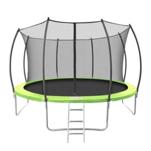12ft Trampoline w/ Enclosure Recreational Trampolines with Ladder for Kid Adults - Picture 1 of 6