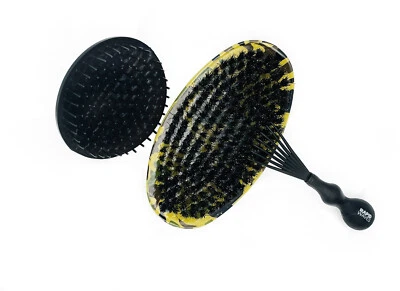 RAPID WAVES 360, 540 & 720 HARD Camouflage Curve Palm Wave Brush + Wave Brush Cleaning Tool