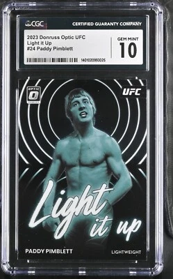 2023 Donruss Optic UFC Paddy Pimblett Light It Up Card # 24 CGC 10 GEM MINT - Image 1 of 2