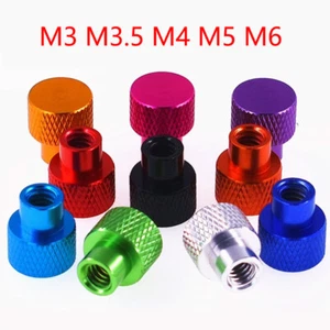 Knurled Thumb Nut M3 M3.5 M4 M5 M6 Aluminum Alloy Hand Grip Knob Blind Hole Nuts - Picture 1 of 6