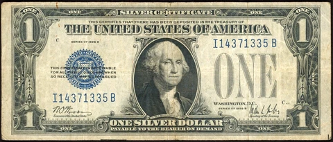 1928 B $1 One Dollar Funnyback Silver Certificate Note Fr#1602 Cover