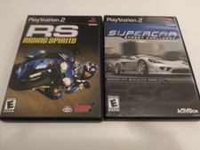 RS Riding Spirits + Super Car  (Sony PlayStation 2, PS2) Racing Lot - Complete