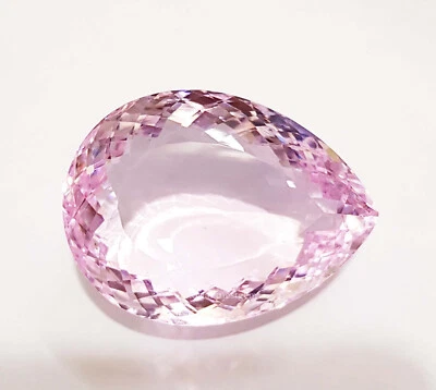 Rose Quartz 114.65 Carat pear Shape Glass Field Loose Gemstone Pink Color - Image 1 of 4
