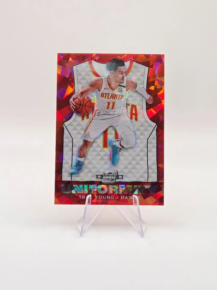 Trae Young 2019-20 Panini Contenders Optic Uniformity Red Ice SP #12 Hawks - Image 1 of 2