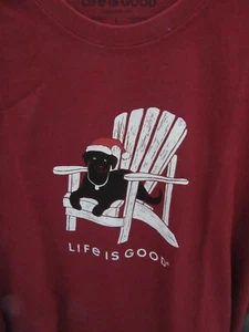 NWT  LIFE IS GOOD MENS 100% COTTON  VINTAGE S/S  "WINTER DOG DAYS" TEE..  (L) - Bild 1 von 4