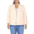 Le Suit Womens Pink Open Front Collarless Blazer Jacket Plus 24W BHFO 9061