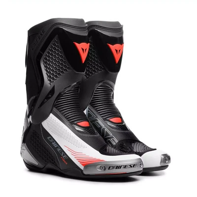 DAINESE STIVALI TORQUE 4 OUT AIR BOOTS N32 BLACK WHITE RED FLUO - Imagen 1 de 4