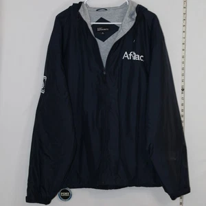 Port Authority BNWT Aflac 65 Years blue insulated windbreaker hooded jacket XL - Picture 1 of 7