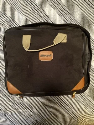 Bolsa de transporte vintage para computadora portátil Microsoft (~2000s) Foto 1 de 3