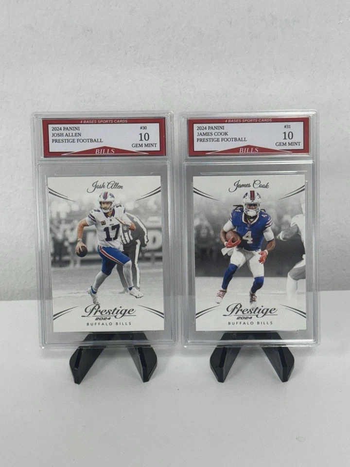 2024 Panini Prestige Josh Allen & James Cook Buffalo Bills 2 Card Team Set! - Image 1 of 4