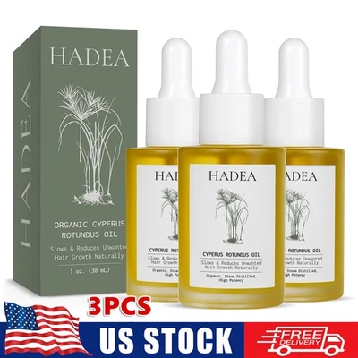 3X Aceite Cyperus Rotundus Ralentiza y Reduce el Crecimiento del Cabello, Inhibidor del Cabello 100% Orgánico🔥 Foto 1 de 4